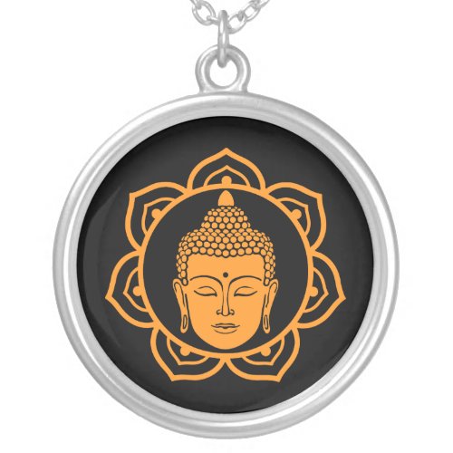 Buddhist Home Decor Silver Plated Necklace