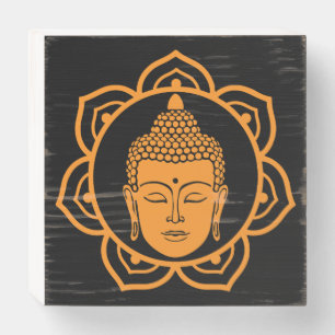 Buddhist Home Wall Decor Wooden Box Sign