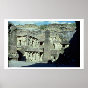 Buddhist, Jainist and Hindu caves at Ellora, 600-1 Poster
