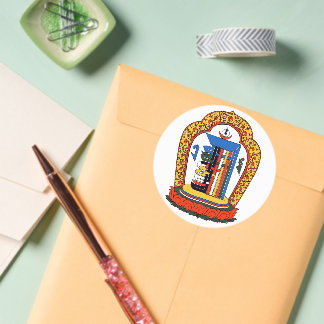 Buddhist Kalachakra Mantra Mandala  Classic Round Sticker