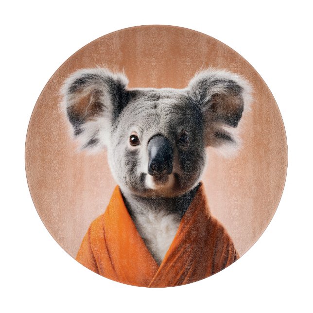Buddhist Koala Cutting Board (Front)