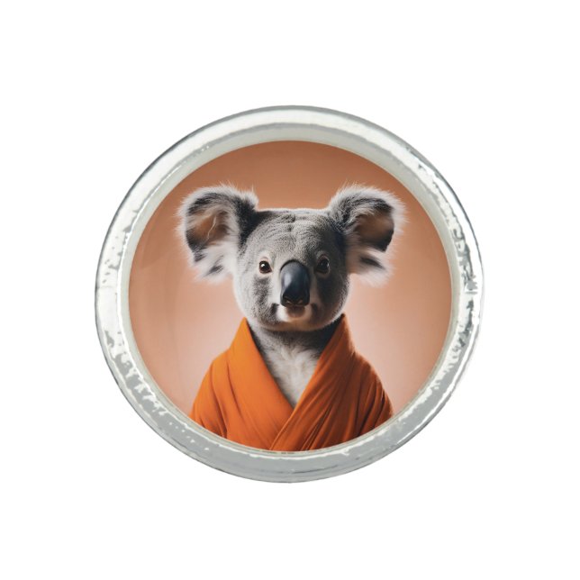 Buddhist Koala Ring (Front)