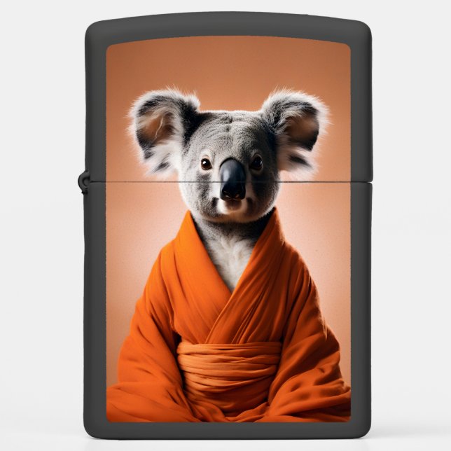 Buddhist Koala Zippo Lighter (Front)