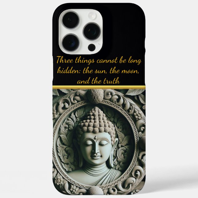 Buddhist Leaf and Orb Carving AI Case-Mate iPhone Case (Back)