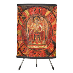 Buddhist Mandala of Compassion Tripod Lamp
