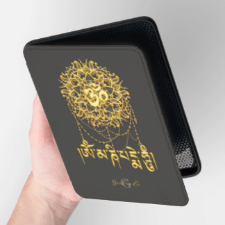 Buddhist Mani Mantra In Gold With Mandala Kindle Cover