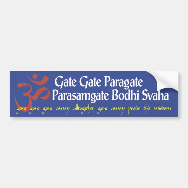 Buddhist Mantra Bumper Sticker (Front)