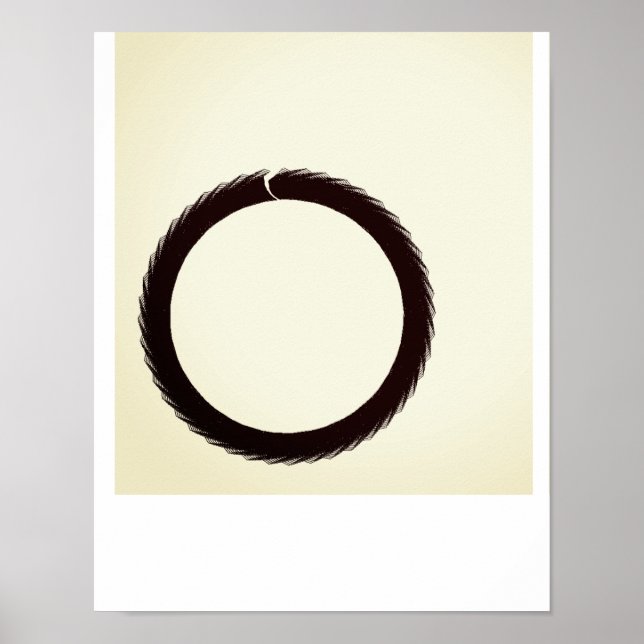 Buddhist Mathematical Enso Circle, Poster (Matte) (Front)