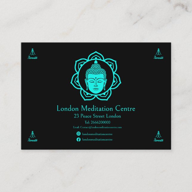 Buddhist Meditation Business Card (Front)