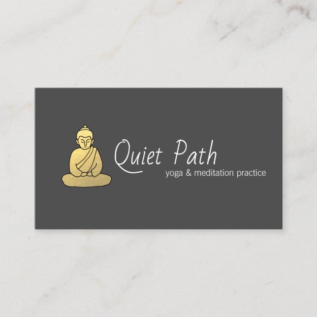 Buddhist Mindfulness Teacher Business Card (Front)