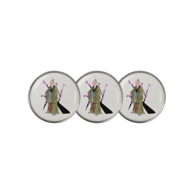 Buddhist Monk Golf Ball Markers (3 Up)