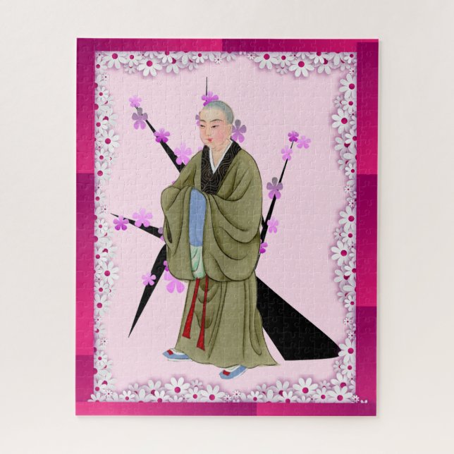 Buddhist Monk Jigsaw Puzzle (Vertical)
