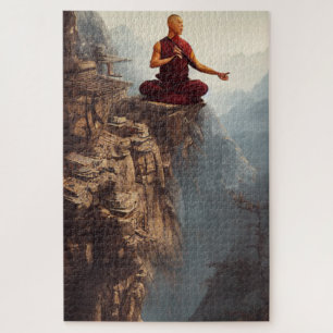 Buddhist Monk Meditating Jigsaw Puzzle