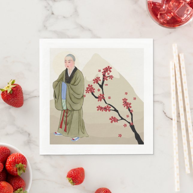 Buddhist Monk Paper Napkin (Insitu)