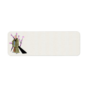 Buddhist Monk Return Address Label