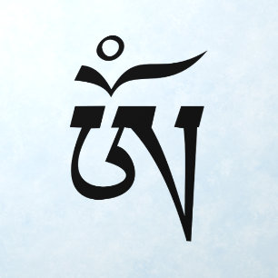 Buddhist Om Symbol Tibetan U-chen Script Wall Decal