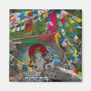 Buddhist Painting on Rocks Magnet