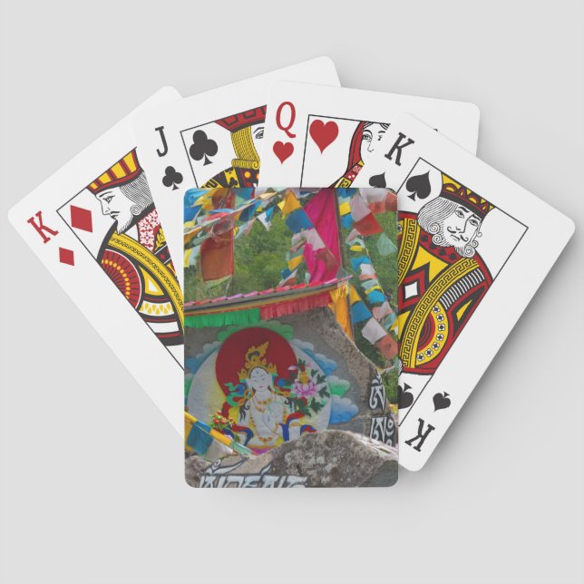 Buddhist Painting on Rocks Poker Cards (Back)