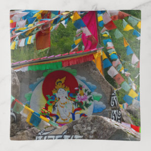 Buddhist Painting on Rocks Trinket Tray