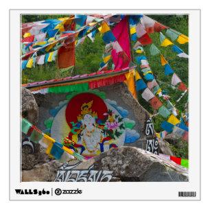 Buddhist Painting on Rocks Wall Decal