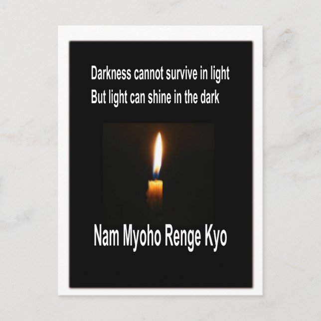 Buddhist Postcard with Inspirational Message (Front)