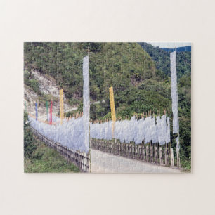 Buddhist Prayer Flags - Bhutan, Himalaya, Asia Jigsaw Puzzle