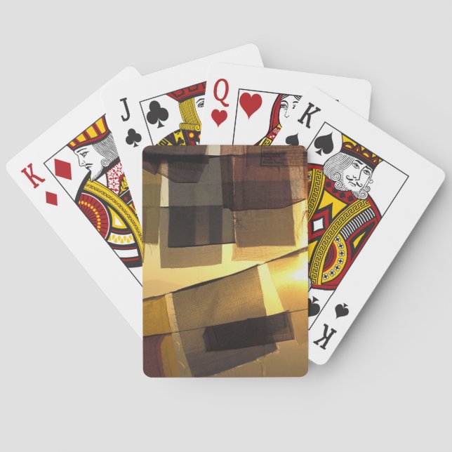 Buddhist prayer flags in the sunset, poker cards (Back)