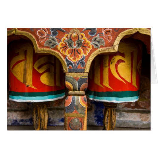 Buddhist praying role, bhutan cards (Front Horizontal)
