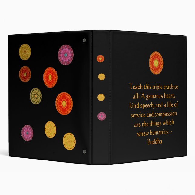 BUDDHIST QUOTE Teach this triple truth to all.. Binder (Background)