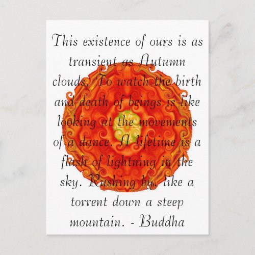 Buddhist Quote with vibrant spiritual design Postcard
