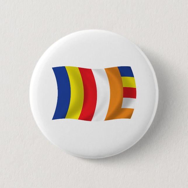 Buddhist Religion Flag Button (Front)