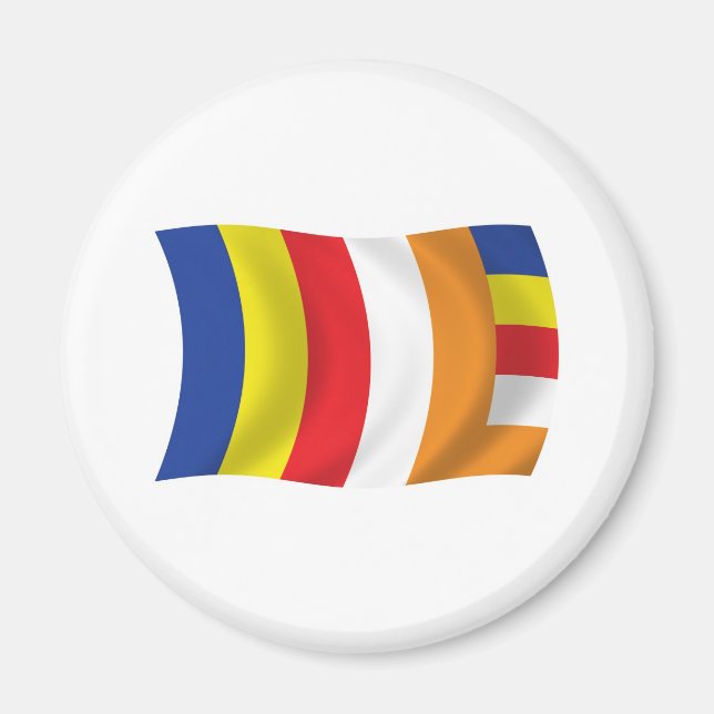 Buddhist Religion Flag Magnet (Front)