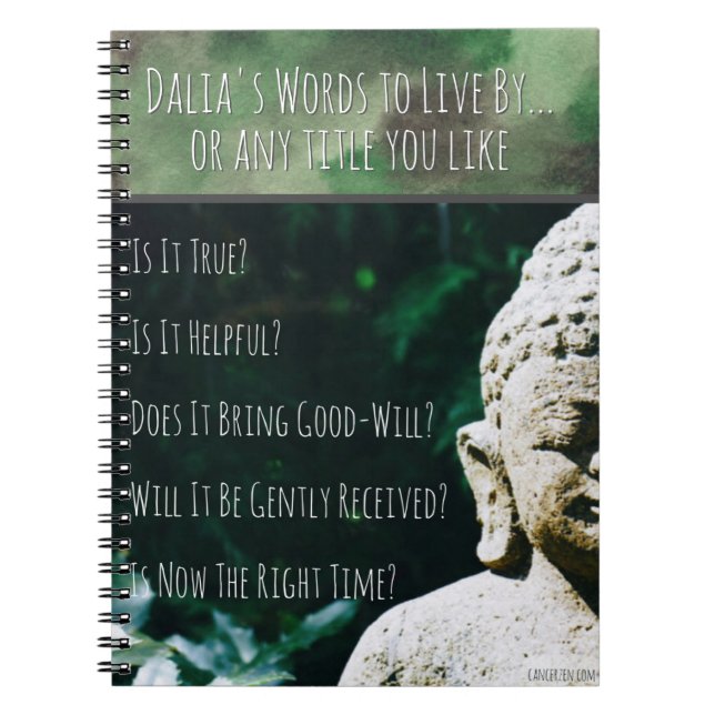 Buddhist Right Speech Journal with custom title (Front)