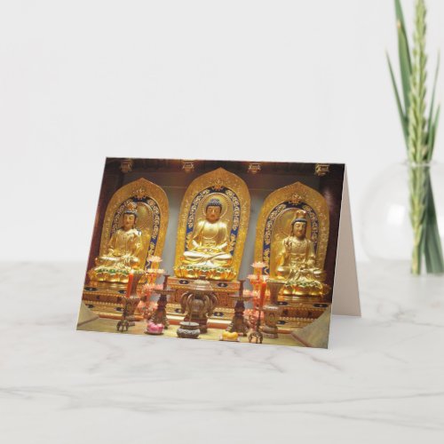 buddhist shrine greeting card