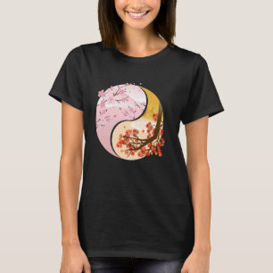 Buddhist Signs Ying and Yang Plants China Symbols T-Shirt