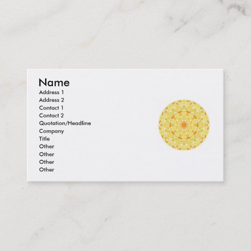Customizable Buddhist Spiritual Earth Wheel Business Cards