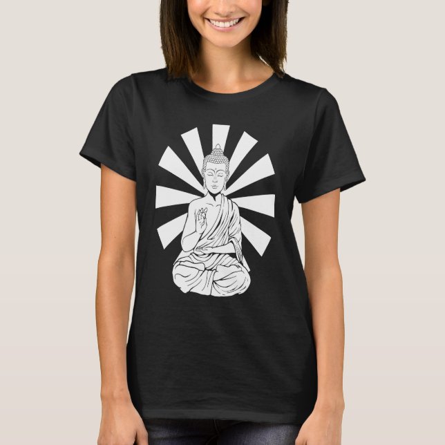 Buddhist Spiritual Meditate  Buddhism Buddha T-Shirt (Front)