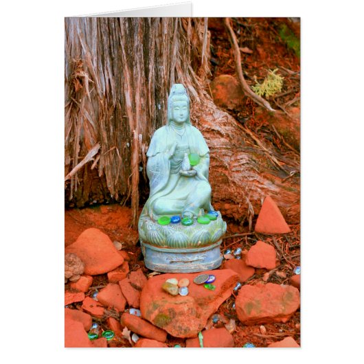 Buddhist statue in Sedona Cards (Front)