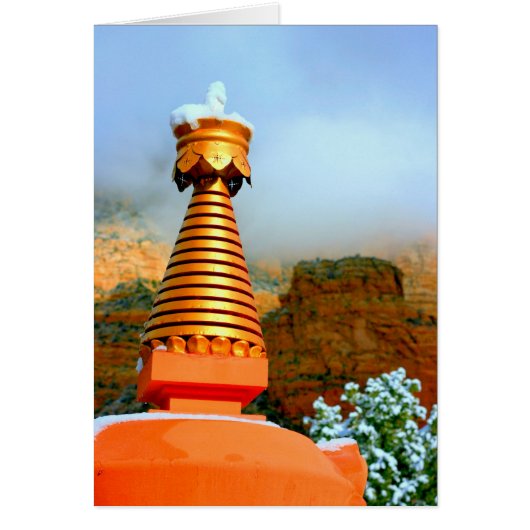 Buddhist stupa glowing cards (Front)
