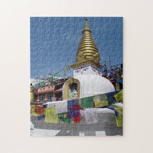 Buddhist Stupa Kathmandu Nepal Spiritual Travel Jigsaw Puzzle