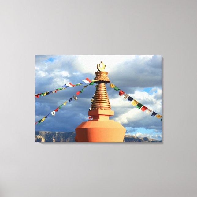 Buddhist stupa wrapped canvas (Front)