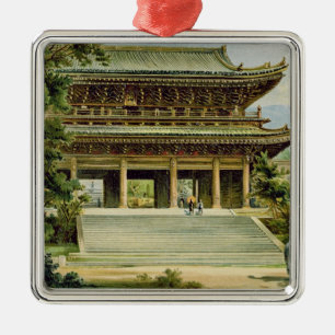 Buddhist temple at Kyoto, Japan Metal Ornament