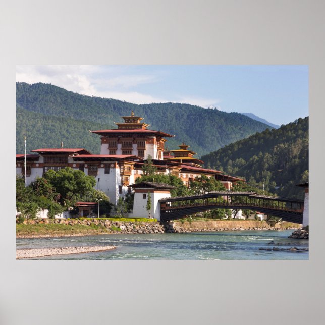 Buddhist Temple By River Poster (Front)