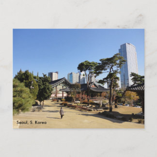 Buddhist Temple in Seoul, S. Korea Postcard