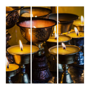 Buddhist Temple Longwu Monastery Triptych