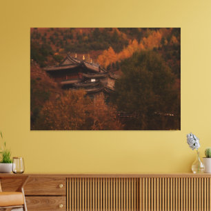 Buddhist Temple Wrapped Canvas Print