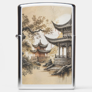 Buddhist Temple Zippo Lighter