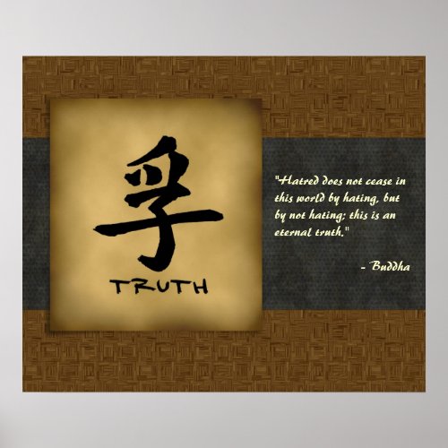 Buddhist Truth Quote Custom Poster