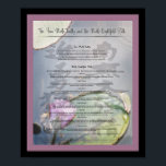 Buddhist Truths Poster<br><div class="desc">This is a post I made for my living room. It give the four noble truths and the eightfold path, it features a piece of caligraphy and is set on the background of a waterlily pond.</div>