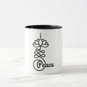 Buddhist Unalome Lotus Symbol For Peace Mug